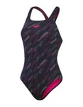 Speedo Maillot de Bain Hyperboom Allover Medalist pour Femme, séchage Rapide, Fitness, résistant au Chlore