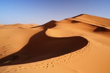 Morocco Sand dunes of Sahara desert