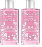 BIEN ETRE Bien-être - Eau de Cologn Rose au Parfum de Géranium/Ylang - 250 ml (Lot de 2)