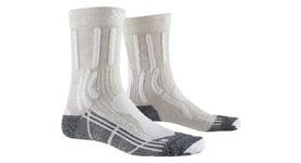 Chaussettes x socks trek x cotton femme blanc gris anthracite