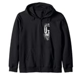 LOVE U's LONG TIME - Colchester Life Long Fan Funny Graphic Zip Hoodie