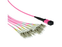 Act 2 Meter Multimode 50/125 Om4 Fanout Patchcable 1 X Mtp Female - 6 X Lc Duplex 12 Fibers. 2M 12X50/125 Om4 Mtp/Mpo(F) (Rl7852)