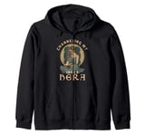 Channeling My Inner Hera Greek Goddess Bookworm Zip Hoodie