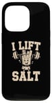 Coque pour iPhone 13 Pro Gym Citation Funny Fries Memes Bodybuilder Fries I Lift Salt