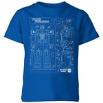 Transformers Optimus Prime Schematic Kids' T-Shirt - Royal Blue - 7-8 ans