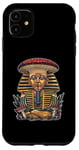 Coque pour iPhone 11 Pharaon King Tut Chapeau de champignon égyptien