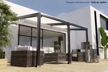 Pergola adossée aluminium Antigua 3 x 4 m