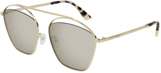 Alexander McQueen Lunettes de Soleil Femme MQ0177SA 003 (Or)