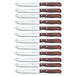 Arcos 102500-DUN14 Series Latina-Box Couteau à fromage en acier inoxydable 105 mm avec poignée en bois Marron (12 pièces) et plastique