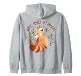 Don't Touch My Snacks Red Panda Bamboo Cute Funny Kawaii Zip Hoodie