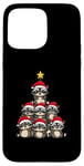 Coque pour iPhone 15 Pro Max Sapin de Noël amusant pour filles et garçons Motif raton laveur