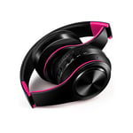 black pink Casque stéréo sans fil Bluetooth avec micro intégré, écouteurs, prise en charge du casque, carte FM TF, MP3, PC, urgent, téléphone portable, nouveau, 2024 ""Nipseyteko