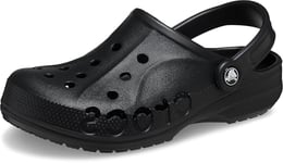 Crocs Unisex Baya Clogs, Black, 7 UK Men 8 UK Women