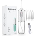 Dental Water Flosser Spotlight Waterpik Professionell Oral Irrigator Bärbar Floss Cleaner Hälsosammare tänder Vitare Rengöringsmedel vit