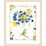 Vervaco Point De Croix Compté Kit Tableau Complet Set GAZOUILLIS D'OISEAUX De Broderie Loisir Créatif Maison Decoration Cadeau DIY ca. 35 x 48 cm Counted Cross Stitch Embroidery