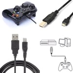 Câble Noir Micro Usb Pour Recharge Et Transfert De Données, Cordon Pour Manette Playstation 4 Ps4