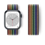 Nylon för Apple Watch Band 44mm 40mm 45mm 41mm 42mm 38/45 mm sportarmband iwatch Series 9 8 7 se 6 5 3 Ultra 2 49mm Rem Pride-Rainbow 114 42mm-44mm-45mm-49mm