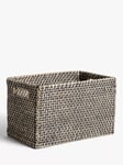 John Lewis Fusion Dark Rattan Open Basket, Large