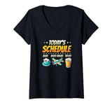 Womens Schedule RC Pilot Aviation RC Airplane V-Neck T-Shirt