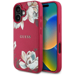 Guess iPhone 16 Mobilskal Magsafe Flower Pattern - Fuchsia