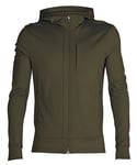 Icebreaker Quantum III LS Zip Hood Men ylletröja Loden S - Fri frakt