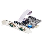 StarTech.com Carte Série PCI Express à 2 Ports - Adaptateur/Carte PCIe à 2 Ports vers RS232/RS422/RS485 (DB9), Support Bas-Profil Inclus, UART 16C1050, TAA - Protection ESD (2S232422485-PC-CARD)