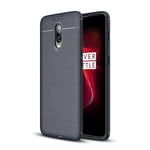 Oneplus 6T      Leather Texture Case    Navy