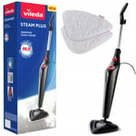 Balai électrique vapeur Vileda Steam Plus 2x tampons de rechange en microfibre