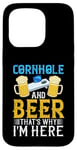 Coque pour iPhone 15 Pro Jeu de cornhole amusant lancer compétition sportive