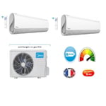 Climatiseur bi split MIDEA 4200 watts + 2 unités midéa Breezeless 2600 watts