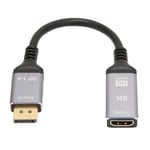 DisplayPort 1.4 till HD Multimedia Interface 2.1 Kabel 8K 48Gbps Stöd HDR 3D AV Adapterkabel för Laptop PC TV Projektor