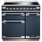 Rangemaster ELS90EISB/ Elise 90 Induction Range Cooker Stone Blue