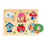 Djeco - Relief Puzzle - Coucou-House, 6 pcs