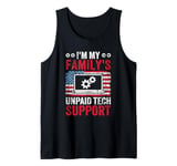 I'm My Family's Unpaid Tech Support US American Flag Tank Top