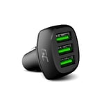 Green Cell® GC PowerRide 54W Chargeur de Voiture USB 3 Ports, Allume-Cigare Ultra Charge Compatible avec iPhone 13 12 11 XS X SE | Samsung Galaxy S22 S21 S20 Note 20 | Xiaomi Mi 12 11