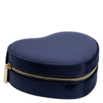 DARK Velvet Heart Jewellery Box Navy Blue