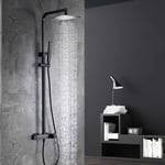 Colonne de Douche anti-calcaire Noir Mat IMEX SUECIA BDC032/NG