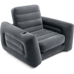 Intex Fauteuil gonflable Gris Vinyle