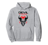 Devil in Disguise Mysterious Fire Horns Art Pullover Hoodie