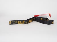 Jack Wolfskin Kids Logo Belt 86127 600 Black / Yellow Juniors Active Hiking Belt