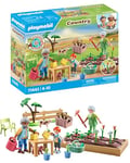 Playmobil 71443 Grands-Parents et Potager - Country - avec 2 Animaux et 3 Personnages - Jouet fabriqué avec Plus de 80% de matériaux recyclés ou biosourcés en Moyenne. Dès 4 Ans