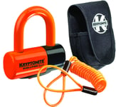 Kryptonite Evolution Motorbike Cycle Disc Lock Premium Pack with Pouch - Orange