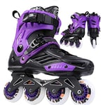 Skates Adjustable Inline Skates Fun Roller Blades for Girls Men and Ladies Roller Skates (Color : Q, Size : 40)