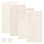 shineFinder 4 base Plates Compatible with Lego, Baseplate 5"x10" with 16 x 32 stud board (Cream)