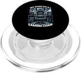 Funny My Other Suit Is A Gaming Chair Gamer PopSockets PopGrip for MagSafe