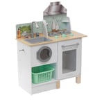 KidKraft Wooden Whisk & Wash Play Kitchen & Laundry