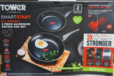 Tower Pan Set Smart Start 2 Piece Frying 24 & 28cm Aeroglide Non-Stick T700321SD