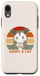 iPhone XR ADOPT A CAT Funny Possum Opossum Street Cats Cute Kitty Meme Case