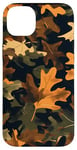 Coque pour iPhone 14 Plus Lumière à motif de feuille de camouflage - Décor inspiré de la nature