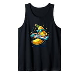 Cool Funky Banana Playing Keyboard Music Tank Top